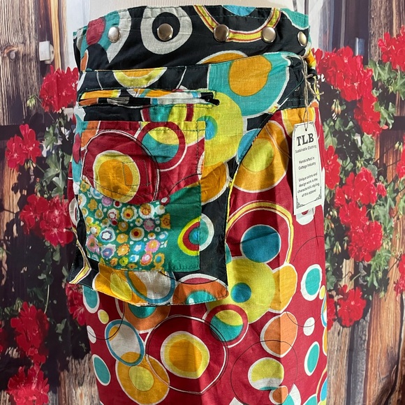 NWT- TLB Circular Design Wrap Skirt - Picture 3 of 14